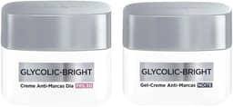 L'Oréal Paris Glycolic Bright Kit Anti-Marcas Dia e Noite com Ácido Glicólico e Niacinamida, Creme Dia FPS 30 e Gel-Creme Noite, Reduz Manchas e Uniformiza a Pele, 49ml