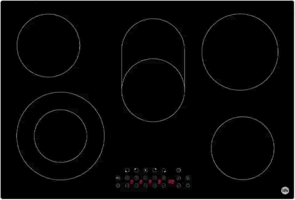 Cooktop Vitrocerâmico Life 90cm 5 Zonas Preto: Design Elegante e Alta Performance para Cozinha Moderna. Placa de Cozedura em Vidro Cerâmico de Fácil Limpeza e Controle Preciso.