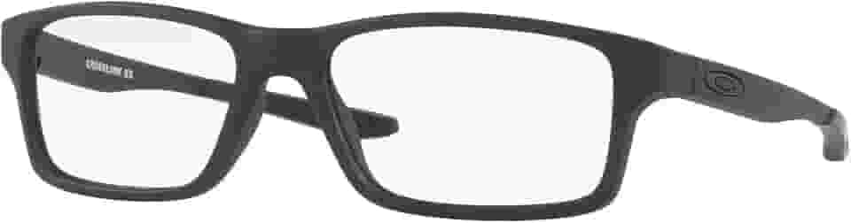 Oakley Armação quadrada Oy8002 Crosslink Xs para óculos de grau, Lentes de cetim preto/demonstração, 51 mm