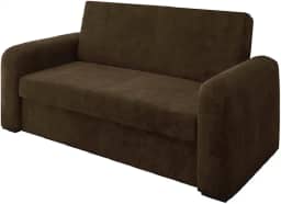 Sofá Cama Versátil 2 Lugares Veludo Selmer (MARROM)