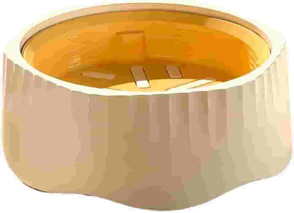 Comedouro Lento para Cães, Tigela Antienguiço, Disponível em Azul, Verde, Amarelo e Rosa (Amarelo)