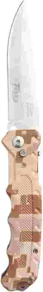 Canivete Automático Camuflado Caça Pesca Camping Esportes com bainha e Passa Cinto (Camuflado 1)