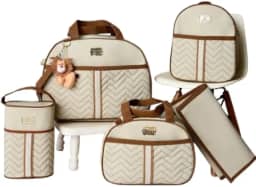 kit 5 Bolsas Mala Saída Maternidade