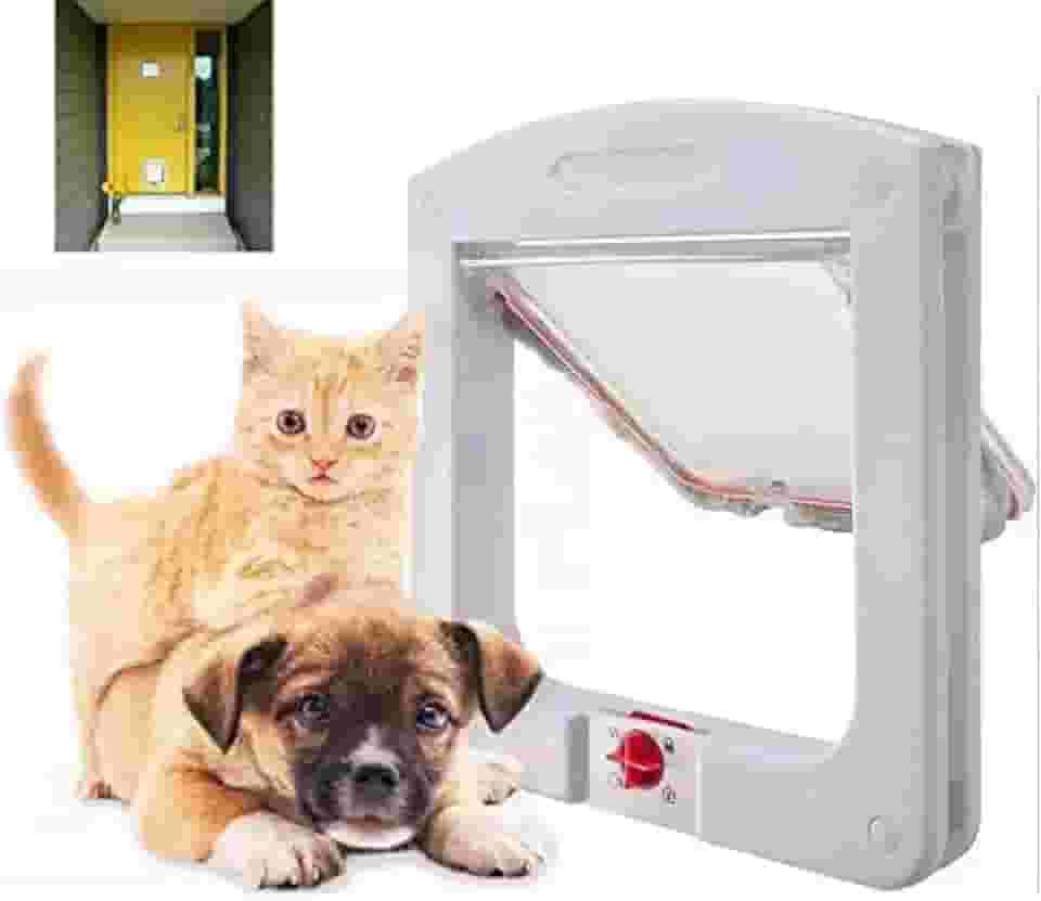 Porta Portinha De Passagem P/Gato Cachorro 4 Em 1 Pet