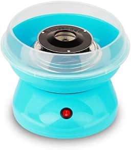 Mini Máquina De Algodão Doce 110v/220v, Fabricante Caseiro de Marshmallow para Crianças, Máquina Elétrica de Marshmallow (Azul,110V Plug)