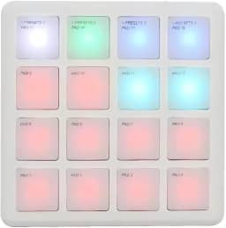 M-VAVE Instrumentos musicais e brinquedos,Controlador MIDI Portátil SMC-PAD POCKET com 16 Pads RGB Sensíveis à Velocidade e Aftertouch, Conexão USB-C e Wireless, Compatível Windows/Mac/iOS/Android