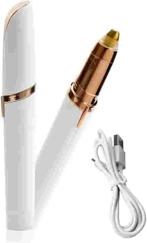 Caneta Depiladora Facial Aparador Elétrico de Sobrancelha e Pelos - Recarregável Portátil