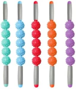 Bastão Com Espinhos Para Massagem Miofascial com 5 bolas - Cor Aleatória