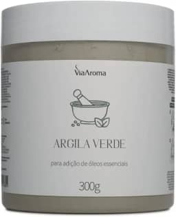 Argila Verde - Auxilia Na Redução e Controle Da Oleosidade | Indicado Para Todos Tipos De Pele e Cabelo 300g - Via Aroma