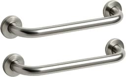 Kit 2 Barras de Apoio 80cm Aço Inoxidável Polido Barra de Apoio para Box Banheiro Idoso Premium