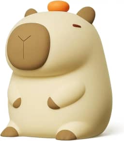 Luminária Capivara De Silicone Recarregável LED Bivolt Que Muda De Cor Ao Toque, Abajur Noturno Decorativo Infantil Para Quarto, Mesa, Presente Fofo E Luz Aconchegante