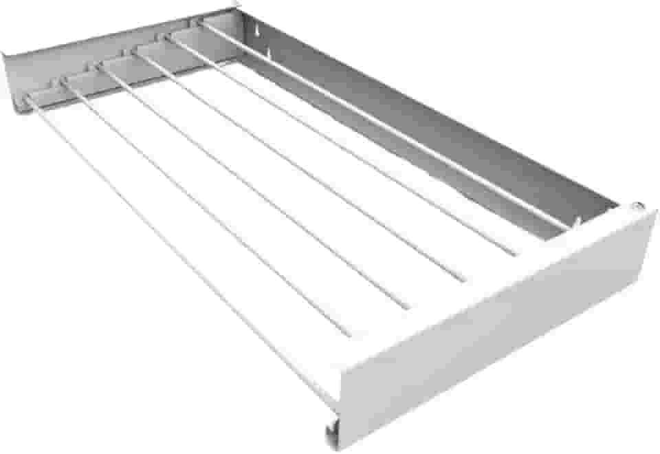 Varal Retrátil de Parede Mágico Invisível com 5 Varetas para Secar Roupa Compacto Mundo F&s