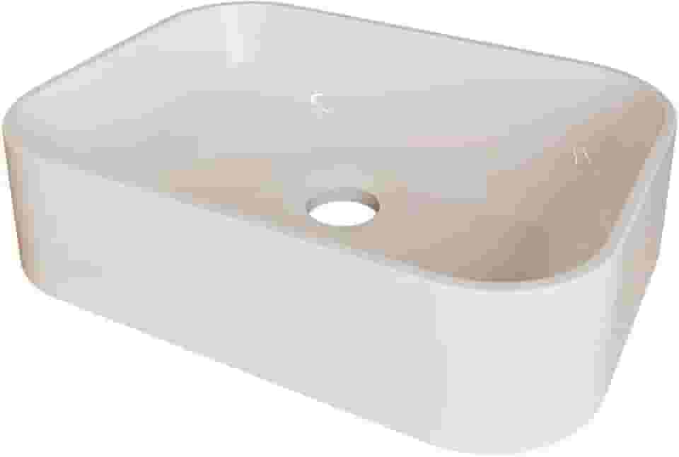 Cuba Pia para Banheiro Retangular Oxford Branco Brilho