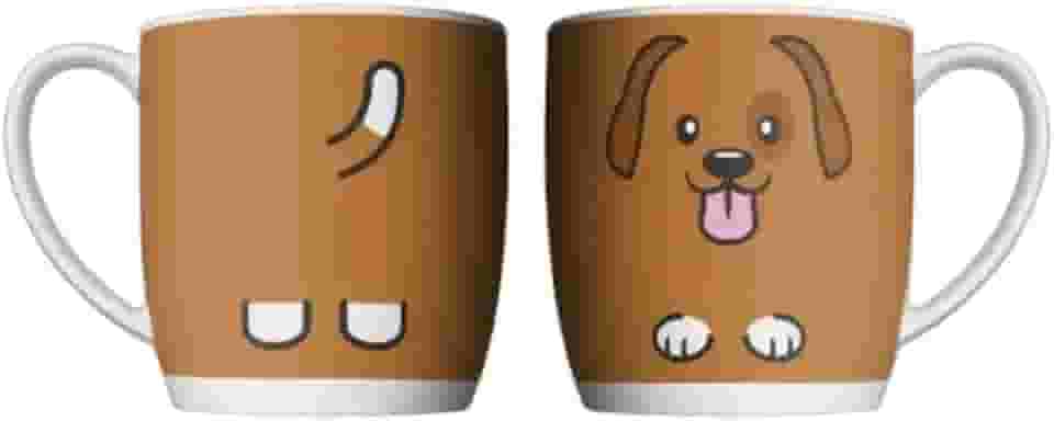 Caneca Porcelana em Design de Cachorro kawaii - 360ml | Caneca porcelana Pet | Caneca Fofa.
