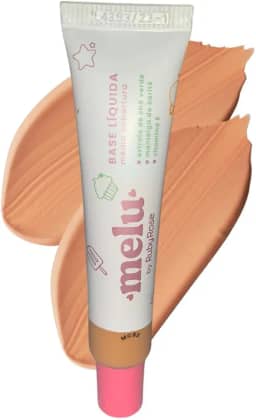 Base Líquida Melu: cobertura Média, Acabamento Natural e Pele Perfeita Cor MC 53