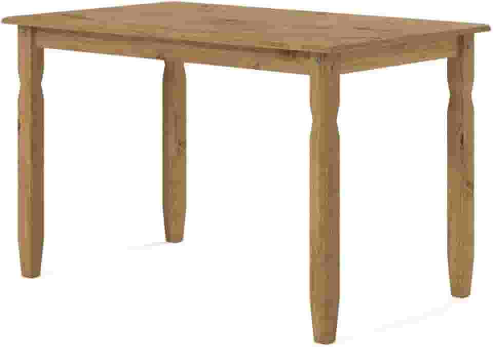 Mesa de Jantar de Madeira Maciça Marrom Antique