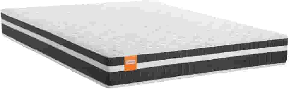 Colchão Casal Queen Molas Qatar 158x198x22cm Branco/Preto - Suporta até 200 kg Por Pessoa