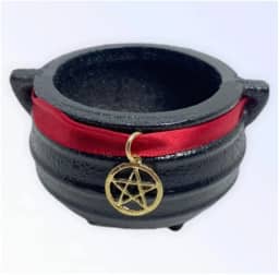 Caldeirão Tripé em Ferro Fundido Com Alça Sem Tampa Pentagrama 100 ml