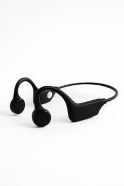 Fone de Ouvido por Condução Óssea, Bluetooth, 8 Horas de Bateria, À Prova D'água, Ideal para Exercícios e Trabalho (Cor Preta)