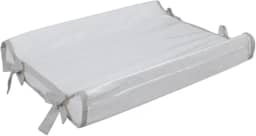 Bebê Enxovais Trocador Americano Anatômico Impermeável Anatomico com Abas Portátil Com Zíper Branco Com Cinza (65cm x 40cm)