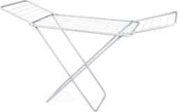 Varal de Chão Dobrável Vertical Branco 185x91x105cm Abas Laterais Diversas Divisórias Portátil Compacto Leve Aço Pintado Organização Roupas Toalhas Lavanderia (GRANDE)