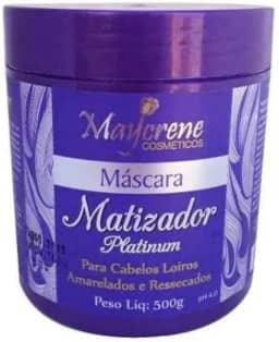 Máscara Matizadora Blond Platinum Cabelos Loiros Maycrene 500gr