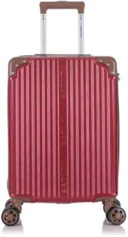 Mala de Viagem de Bordo Palazzio 10kg Rígida ABS Padrão ANAC com 4 Rodas duplas 360º e Trava de segredo númerico, divisória interna com zíper e elástico de fixação, Bordô, Santino - APLV191P25