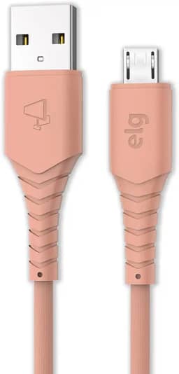 Cabo Micro USB Emborrachado de Alta Performance e Maior Velocidade de Carregamento 1,2m Rosa - M512R ELG