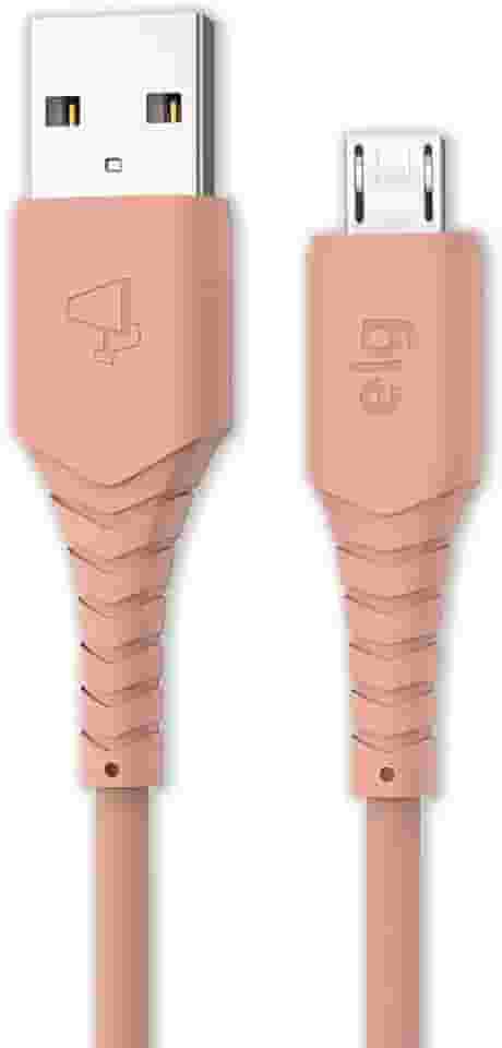 Cabo Micro USB Emborrachado de Alta Performance e Maior Velocidade de Carregamento 1,2m Rosa - M512R ELG