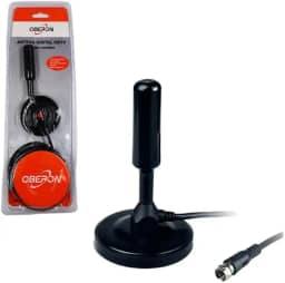 Antena Digital Interna e Externa HDTV para TV com Base de Fixação – Sinal Potente Amplificado Compatível Com Canais Digitais Aberto em Alta Definição Cabo 5 Metros