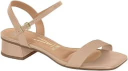 Sandália Feminina Salto Bloco Pelica Vermelho Vizzano 6454.111