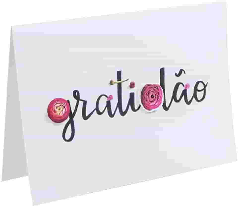 CARTÃO FLORIOGRAFIA GRATIDÃO, GU0217, Colorido