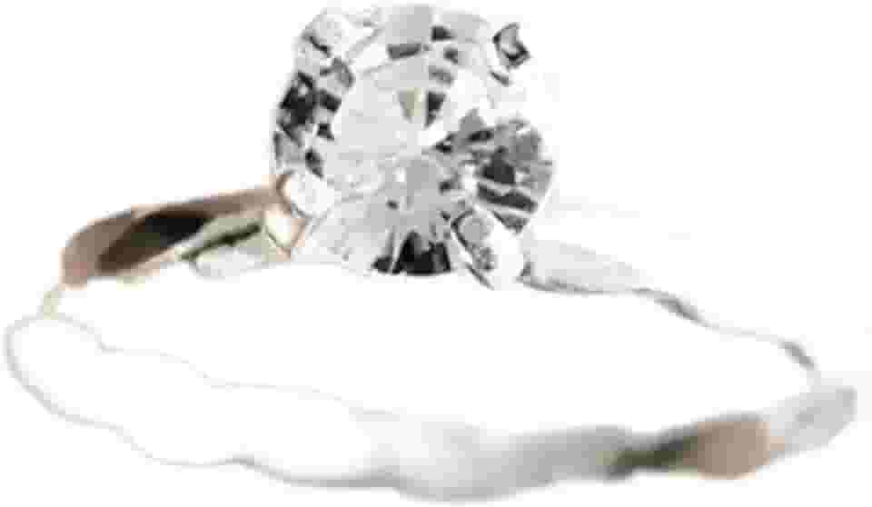 Anel Solitário Torcido Prata 925 Legítima Com Pedra Brilhante