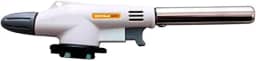 Globalmix Maçarico Portátil Gt6020 Branco Com Controle Manual Da Chama E Acendimento Automático