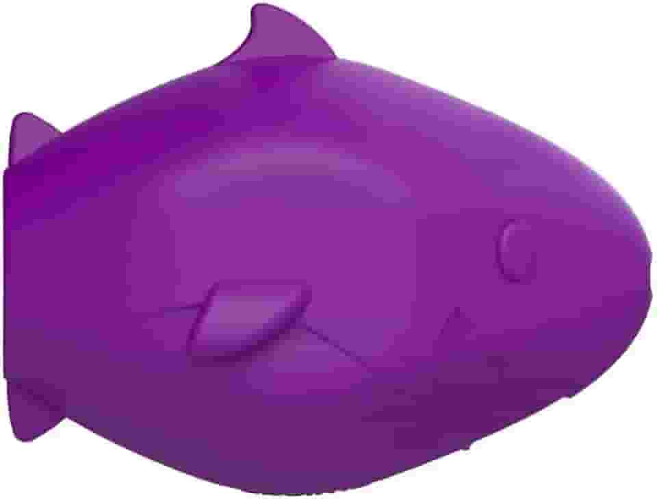 Amicus Brinquedo De Borracha Fun Toys Fundo Do Mar Para Enriquecimento Ambiental Dos Cães Tubarao Roxo M/G