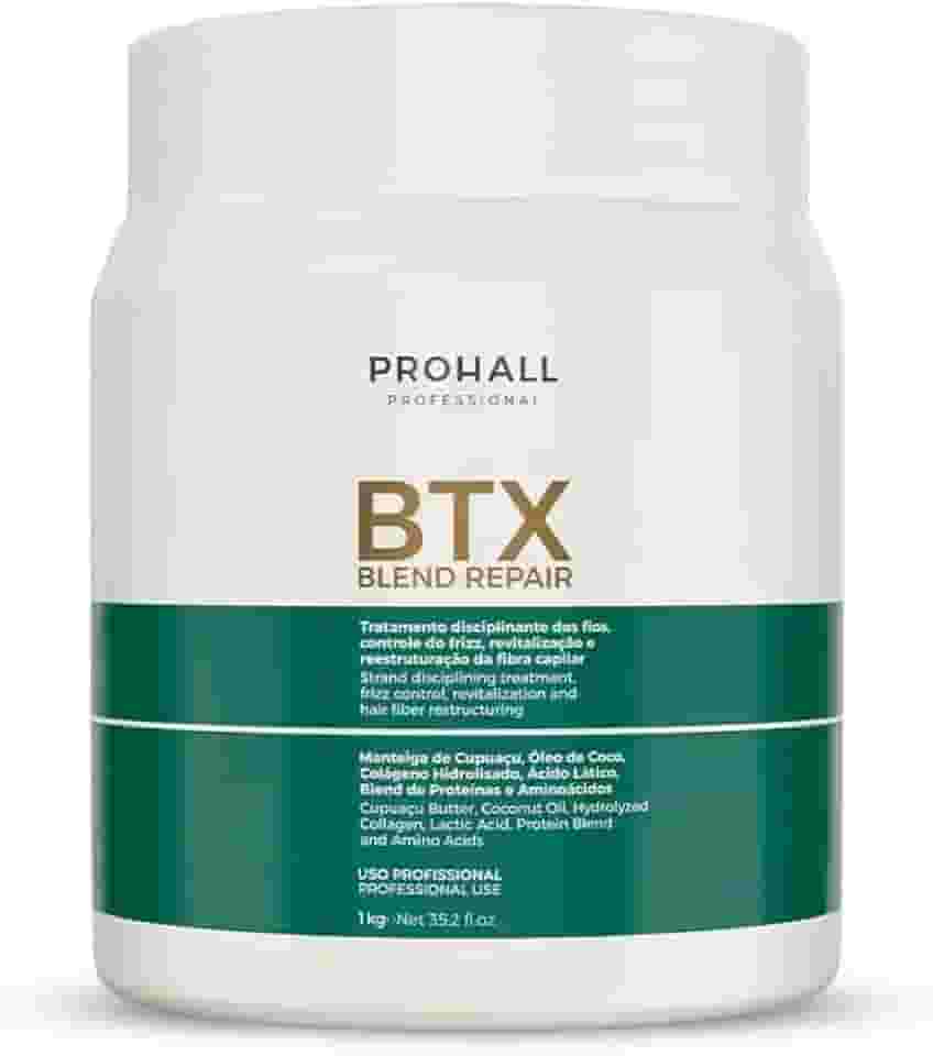 Prohall Btx Capilar Orgânico - Blend Repair Sem Formol 1kg - Alinhamento, Brilho e Redução de Volume - Máscara de Tratamento