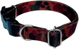 Coleira para cachorro com pingente - Tamanho P (P, Marrom Camuflada)