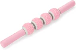 Bastão de Massagem Corporal com 4 Esferas, Liberação Miofascial, Relaxamento Muscular, Alívio de Dores (rosa)
