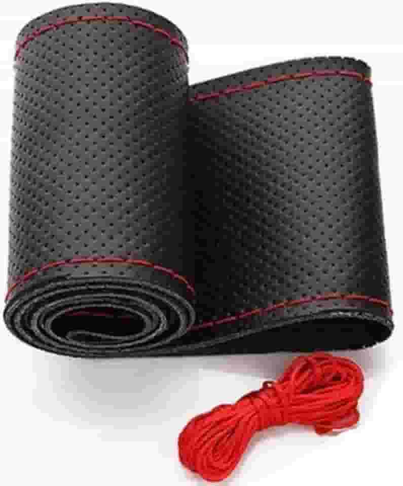 Splody Capa de Volante de Costura - 370 a 390mm - Preto - Courvin (Couro Sintético Ecológico)