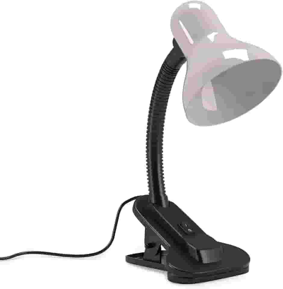 Luminária De Mesa Articulada Viking Clip Estudo Escritório Cor: Branco