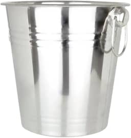 Balde de Gelo 4L em Aço Inox para Servir e Manter Geladas Bebidas Vinho Champagne Long Necks Ideal para Festas Bares e Restaurantes