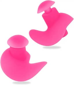 Tampão de ouvido natação silicone moldável reutilizável confortavel Cor Rosa