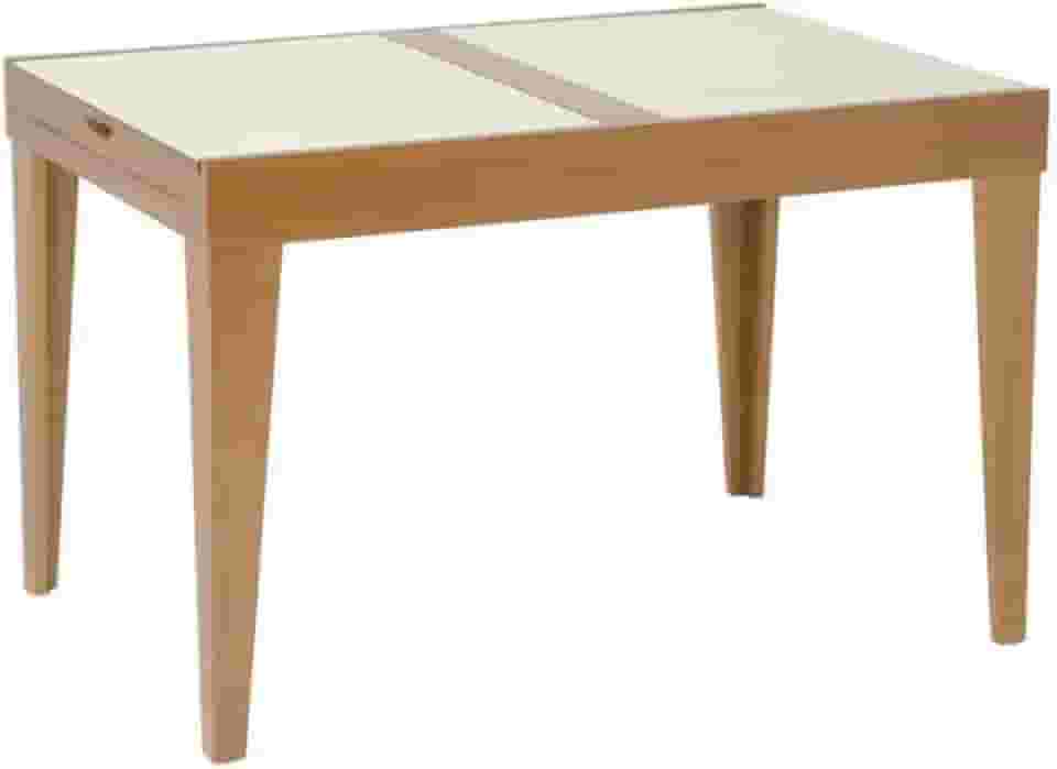 Mesa de Jantar Extensível Tampo Vidro/MDF 120x80cm Paris