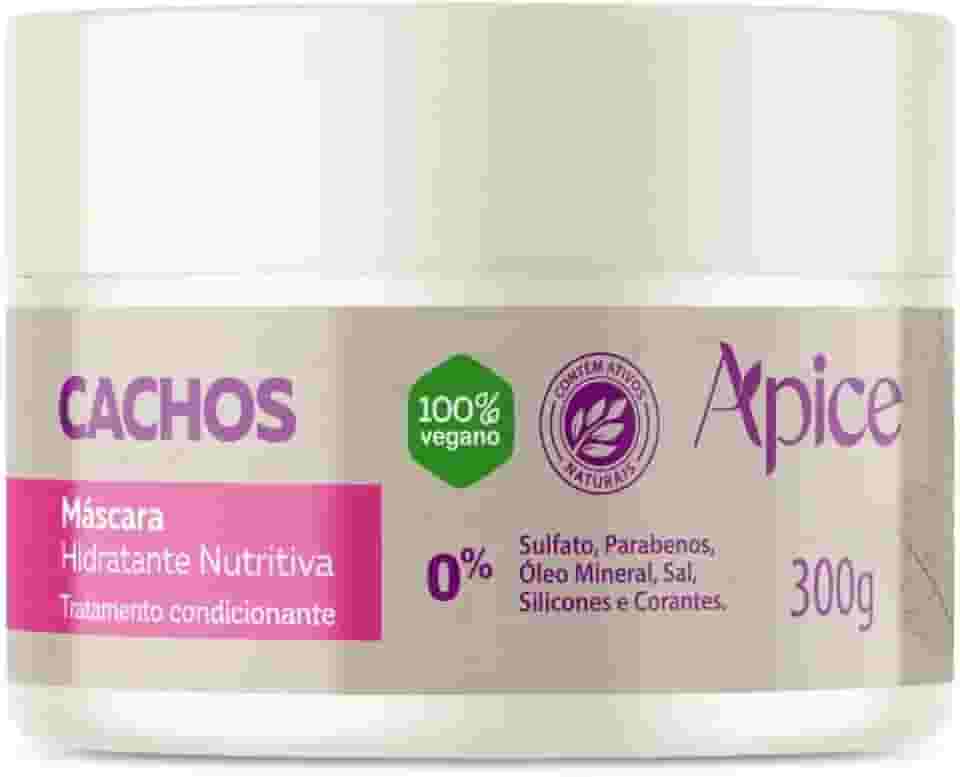 Ápice Máscara Cachos Hidratante Nutritiva | Hidratação e Nutrição Profunda para Cabelos Cacheados, Ondulados, Crespos e em Transição | 300g