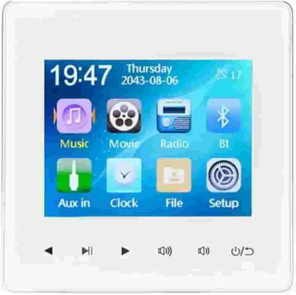 Amplificador Parede Bluetooth Rádio Usb Som Ambiente (Preto)