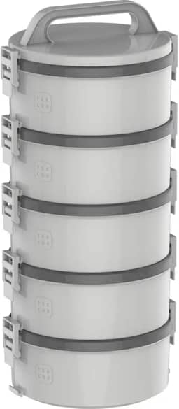 Soprano, 9003133312, Conjunto 5 Marmitas Térmica Plástica Termopratos 1.5L Tekcor