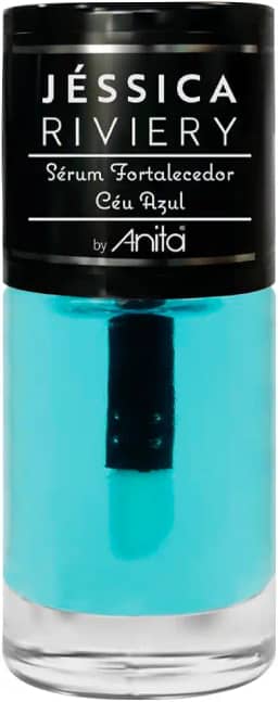 Anita esmalte Jéssica Riviery sérum fortalecedor céu azul