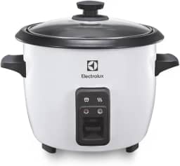 Panela Elétrica Electrolux vapor arroz capacidade 1,3L 7 xícaras manter aquecido panela removivel antiaderente tampa vidro RCB50 branca 220v por Rita Lobo
