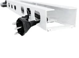 Organizador de Cabos e Fios oculto Baixo Mesa Guia de Cabos horizontal Modulado organiza 1 Metro - Branco