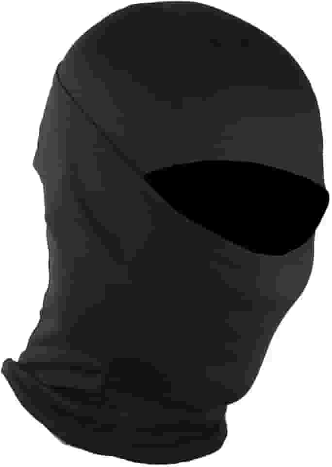 Touca Ninja Balaclava Articulada Profissional Resistente Frio Proteção Uv50 Multifuncional Respirável (BR, Alfa, Único, P, Preto)